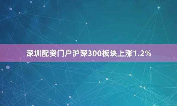 深圳配资门户沪深300板块上涨1.2%